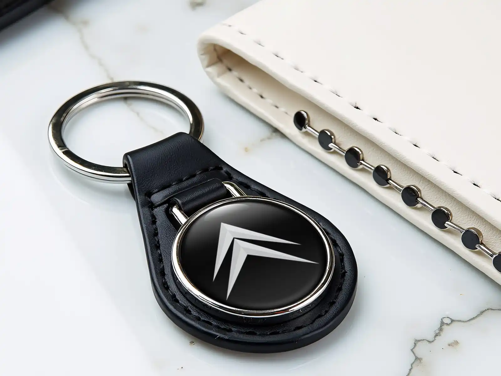 Citroen Funda de Llave Cuero Robusto Premium Brillo